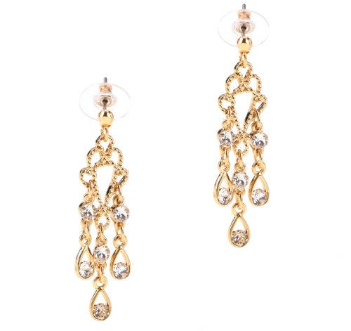 Elegant crystal dangle earrings (P9660AU) - 5041_1630