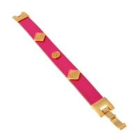 Pink leather bracelet (B22 / wio / 08/4) - b22_wio_08_4au.jpg