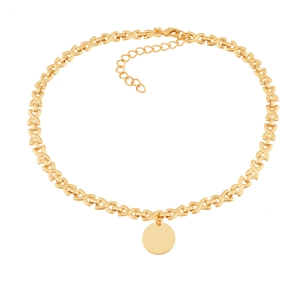 Naszyjnik z okrągłą blaszką (B22/WIO/31AU)