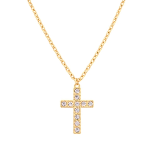 Naszyjnik z dużym krzyżem kryształ (C15/ROZ/75AU) - 24z.jpg