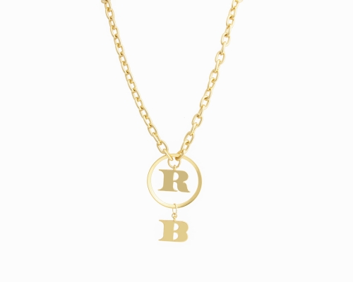 Naszyjnik z literkami w kółku z kolekcji RB (C22/JES/186AU) - c22_jes_186au.jpg