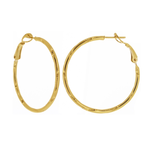 Hoop earrings with a pattern (P10434AU) - 1182_2337