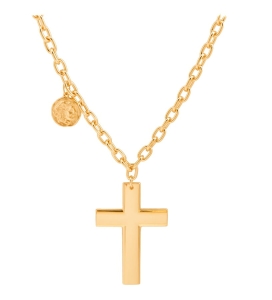 Necklace with a large cross and a coin (C21 / WIO / 25AU)