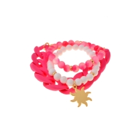 Fuchsia bracelet set (B22 / WIO / 26AU) - 34904_4844
