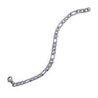 Bransoletka figaro prążki 19 cm (B22/MEN/42 STAL) - b22_men_42ag.jpg
