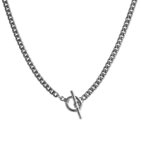 Armored toggle necklace 55 cm(C22/MEN/34/1AG CZ) - c22_men_34ag.jpg