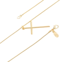 Snake necklace with a cross 48 cm (C22/MEN/48Au) - C22_MEN_48AU (2).jpg