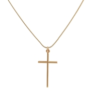 Snake necklace with a cross 48 cm (C22/MEN/48Au) - C22_MEN_48AU.jpg