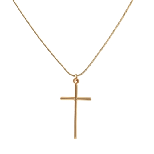 Snake necklace with a cross 48 cm (C22/MEN/48Au) - C22_MEN_48AU.jpg