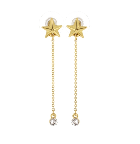 Kolczyki długie gwiazdki i kryształ (P15/STL/26AU) - 28364_1569