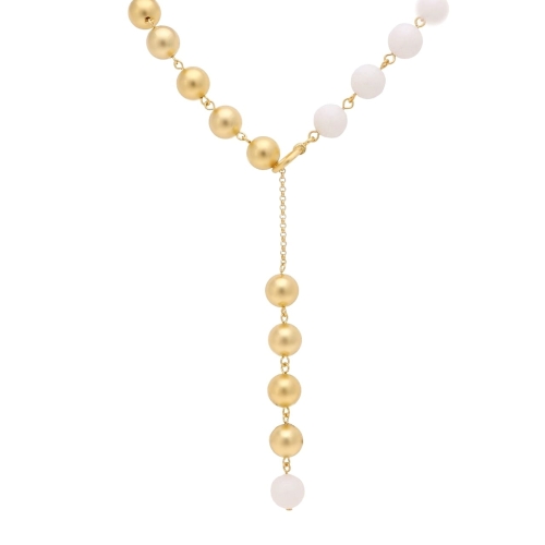 Necktie necklace with stones (C15 / ROZ / 64AU) - 33997_4452