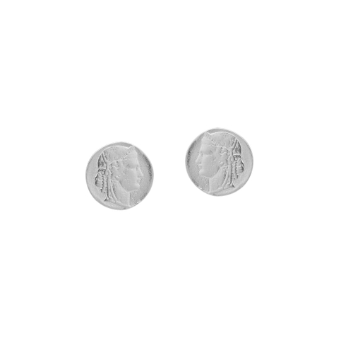Larger coin stud earrings (P15 / MON / 49AG) - 29926_4470