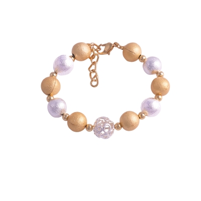 Gold-silver ball bracelet (B22 / ZIM / 01AU)