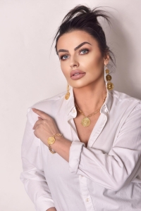 Longer earrings with coins (P15 / MON / 28AU)