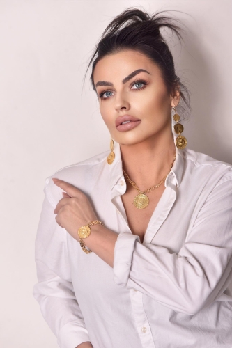 Longer earrings with coins (P15 / MON / 28AU) - 29490_2291