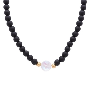 Onyx stone necklace (C21 / KOR / 67COLOR)