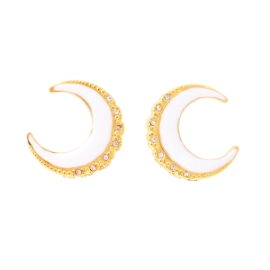 Earrings with white moonstone (P22/LAT/11/1AU)