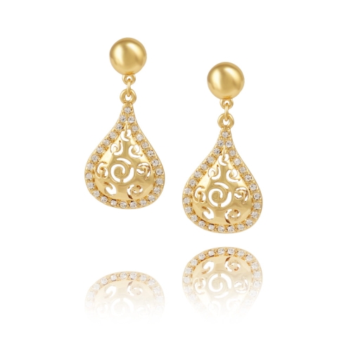 Kolczyki ażurowe z kolekcji Mon Paris (P23/LAT/16Au) - p23_lat_16.jpg