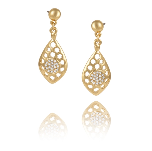 Openwork earrings with crystals (P23/LAT/19AU) - 37096_6032