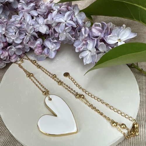 White heart necklace (C23/MAR/03AU - 37415_6214