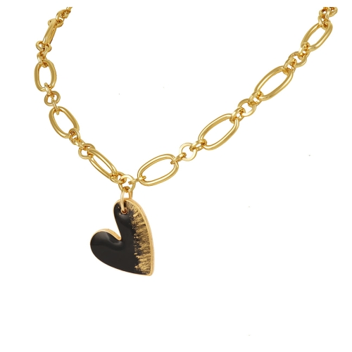 Naszyjnik z ręcznie malowanym na czarno sercem (C23/MAR/06/1AU) - 37478_6278