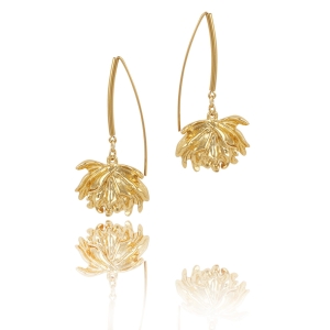 Peony flower earrings (P23/LAT/84AU)