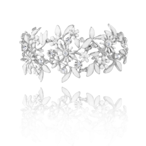 Flower bracelet (B8157AG/WHITE)