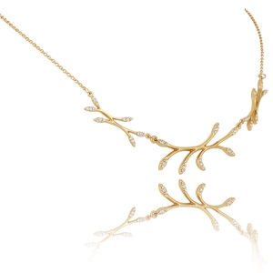 Necklace with crystals (C8788/3AU)