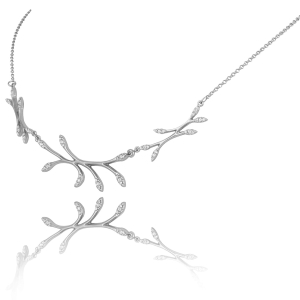 Necklace with crystals (C8788/3AG)