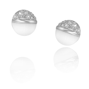 Earrings with crystals from Wedding Dream collection (P8877AG)