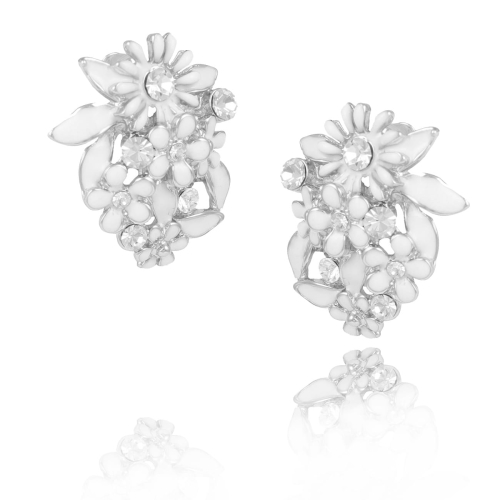 Flower earrings (P8157AG/WHITE) - p8157ag_biel2s (1).jpg