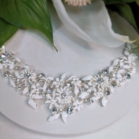 Kolia kwiatuszki z kryształkami z kolekcji Wedding Dream (C8157AG/BIEL) - 8864_6312