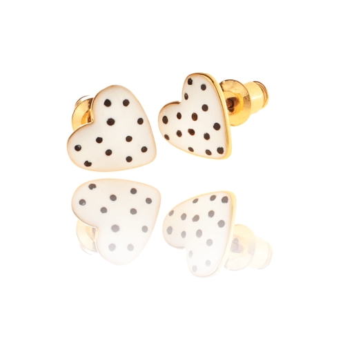 Kolczyki serduszka w kropeczki (P23/MAR/03/3AU) - 37535_6532