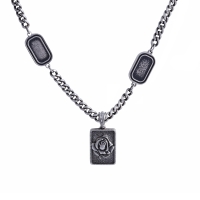 Naszyjnik nieśmiertelniki róża (C22/MEN/37AG CZ) - 36362_5381