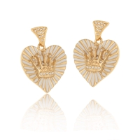 Kolczyki korona w sercu emalia (P23/LAT/116/1AU) - 37689_6696