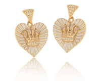 Kolczyki korona w sercu emalia (P23/LAT/116/1AU) - 37689_6695