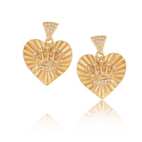 Kolczyki korona w sercu (P23/LAT/116AU) - 37688_6608