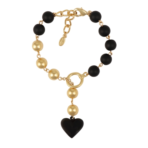 Bransoletka z onyksów i z sercem (B23/KOR/164Au) - 37360_6266