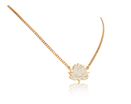 Water lily necklace (C23/LAT/143Au) - 37838_6762