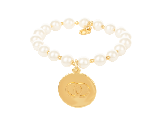 Bransoletka z pereł z plasterkiem (B23/JES/05AU) - 37863_6736