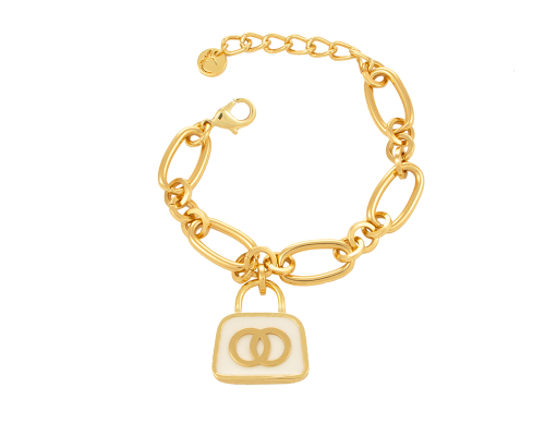 Bracelet with a white bag (B23/JES/06AU) - 37869_6737