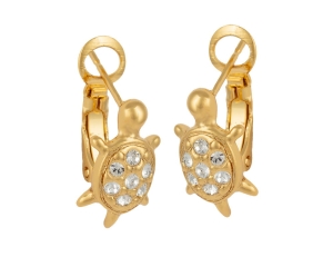 Turtle earrings with Preciosa crystals from the Basic collection by Oliwciaks (P9518AU)