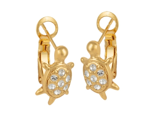 Turtle earrings with Preciosa crystals from the Basic collection by Oliwciaks (P9518AU) - 4176_6854