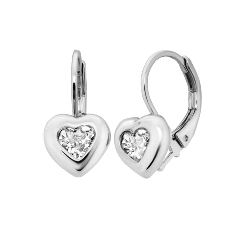 Subtle heart earrings (P14530AG) - 25064_4002