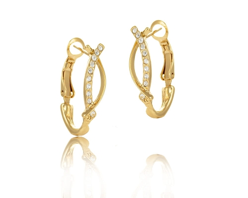 Earrings with a row of crystals from the Classic collection (P9478AU) - 4952_6877