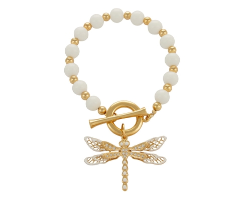 Agate bracelet with a dragonfly (B22/WAŻ/23/1AU) - 38002_6881