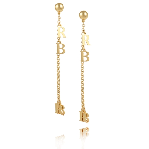 Long earrings with letters RB (P22/ZIM/11AU) - 36375_6046