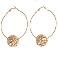 4.5 cm circle earrings with a ball (P22 / JES / 195AU) - 36200_5319