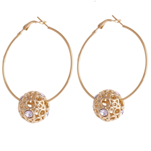 4.5 cm circle earrings with a ball (P22 / JES / 195AU) - p22_jes_195.jpg