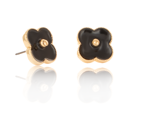 Flower enamel earrings (P23/LAT/138AU) - 37822_6703